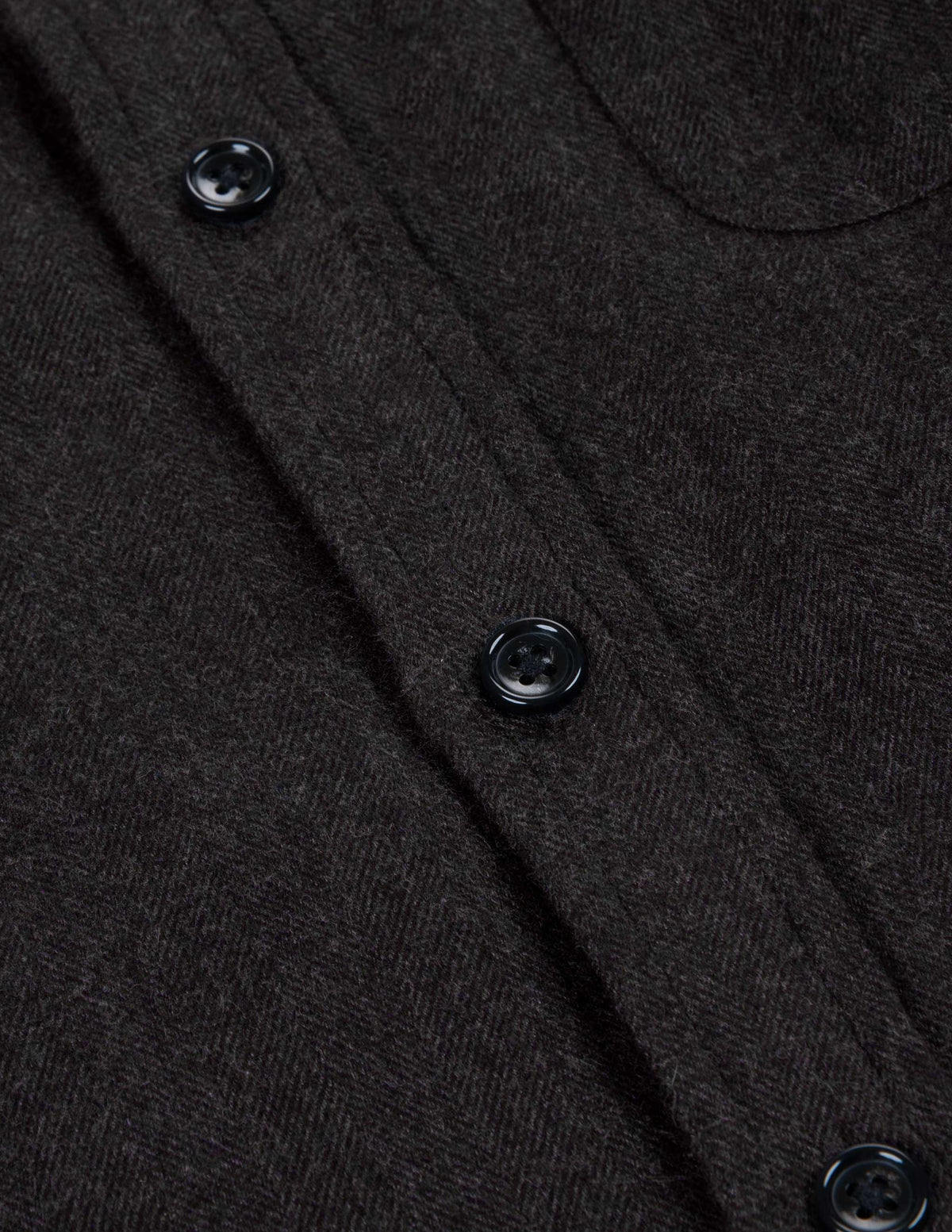 Rivay Miles Brushed Flannel Camp Shirt in Dark Brown