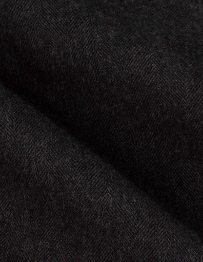 Rivay Miles Brushed Flannel Camp Shirt in Dark Brown