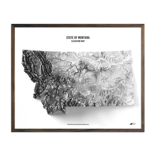 Montana Elevation Map Walnut