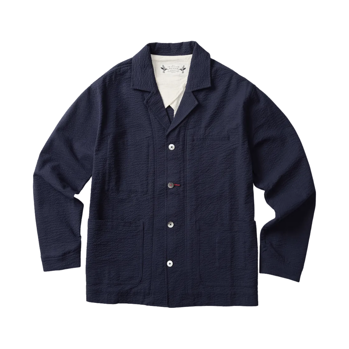 Mr. Lynch's Cunningham Blazer in Summer Seersucker Dark Navy