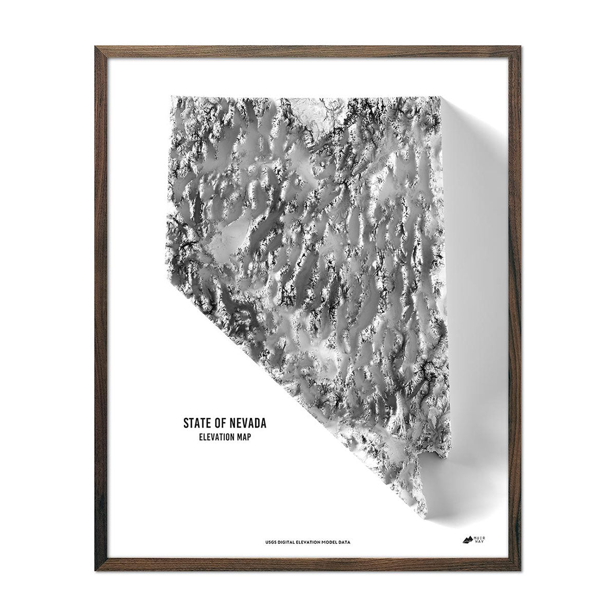 Nevada Elevation Map Walnut