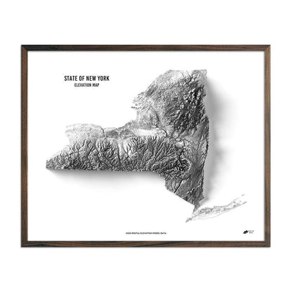 New York Elevation Map Walnut