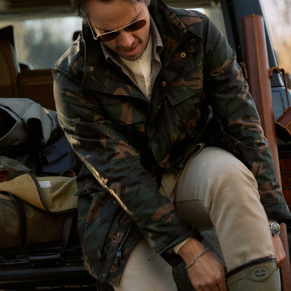 Rivay Waxed Cotton Camo Field Jacket