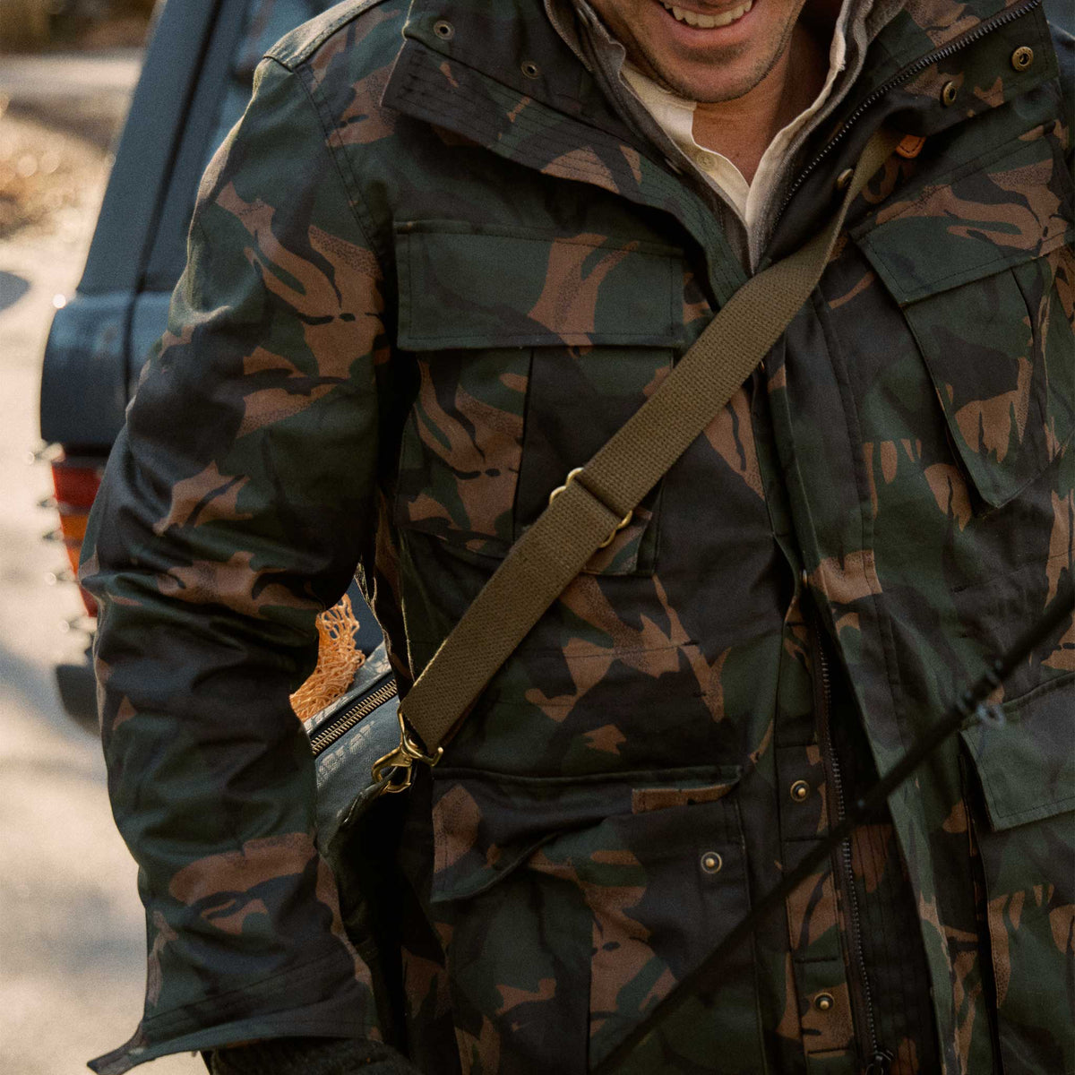 Rivay Waxed Cotton Camo Field Jacket