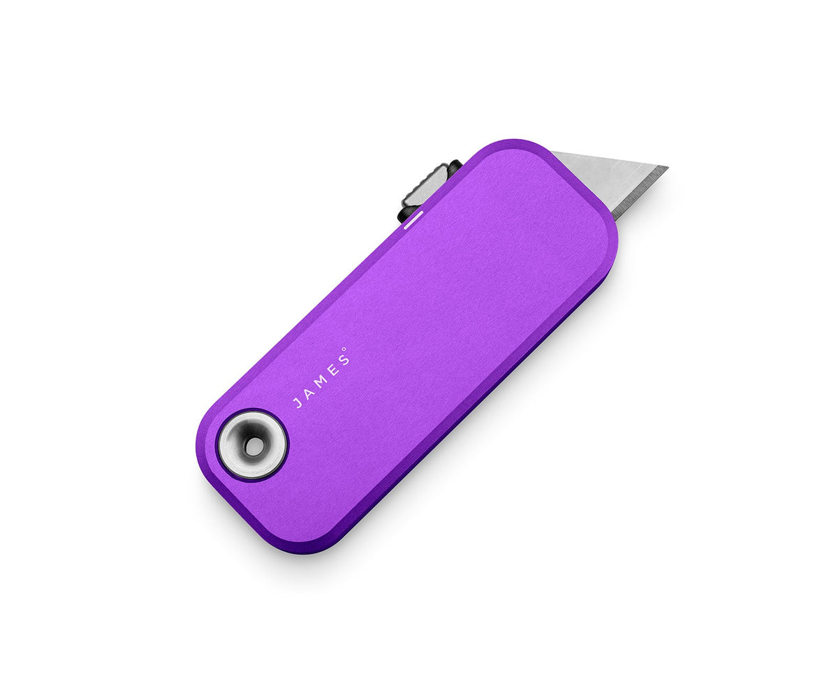 James Brand The Palmer Utility Knife Atomic Purple + Stainless