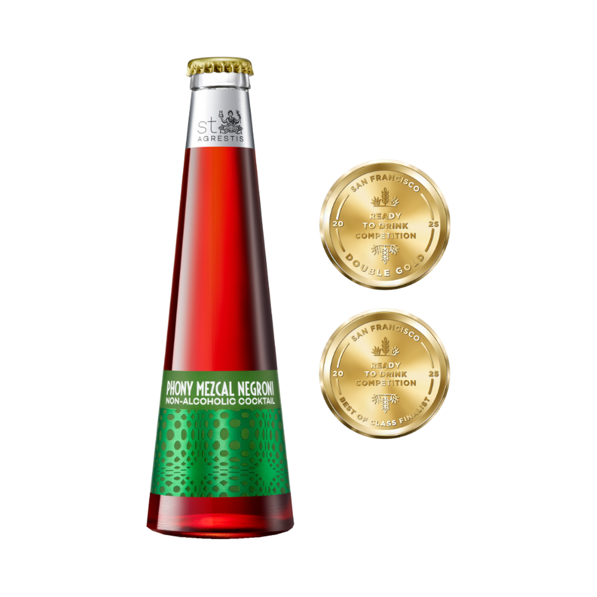 St. Agrestis Non-Alcoholic Phony Mezcal Negroni Bottles