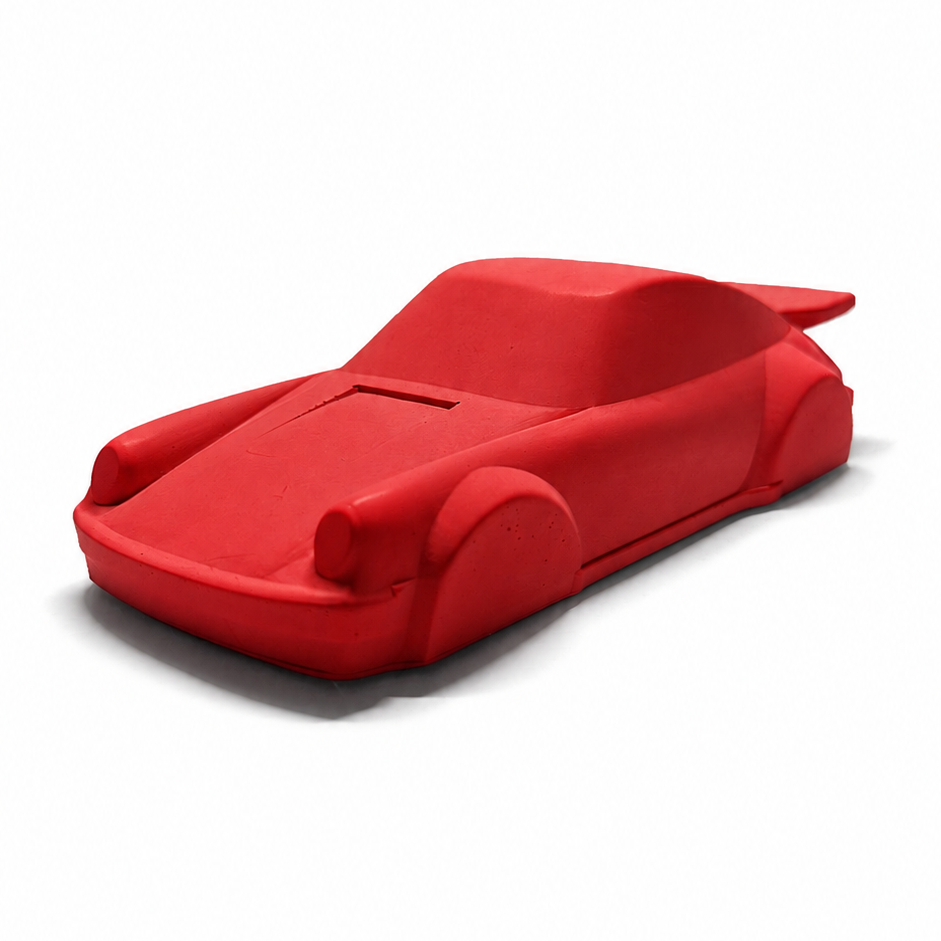 Porsche 911 Concrete Sculpture Wine Red