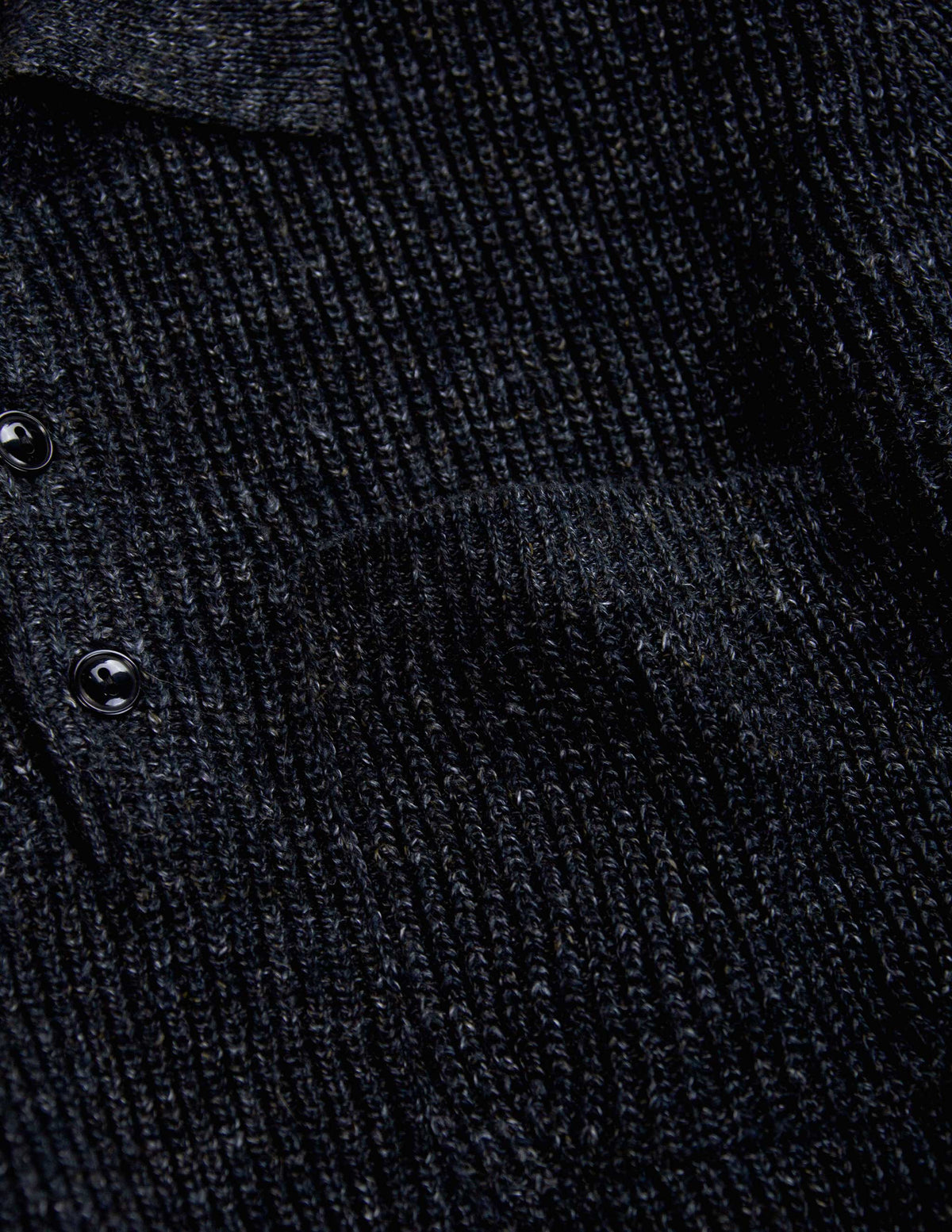 Rivay Porto Linen Cotton Sweater in Black Marl