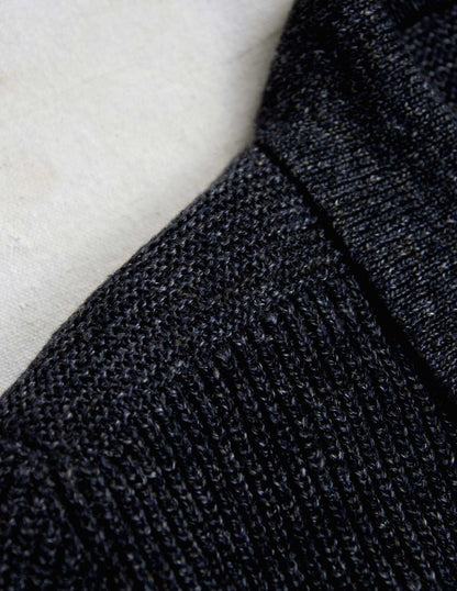 Rivay Porto Linen Cotton Sweater in Black Marl