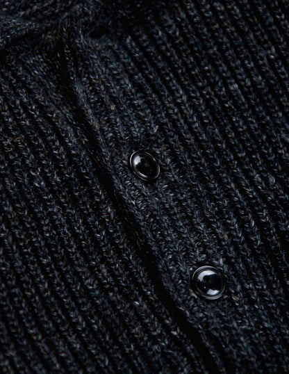 Rivay Porto Linen Cotton Sweater in Black Marl