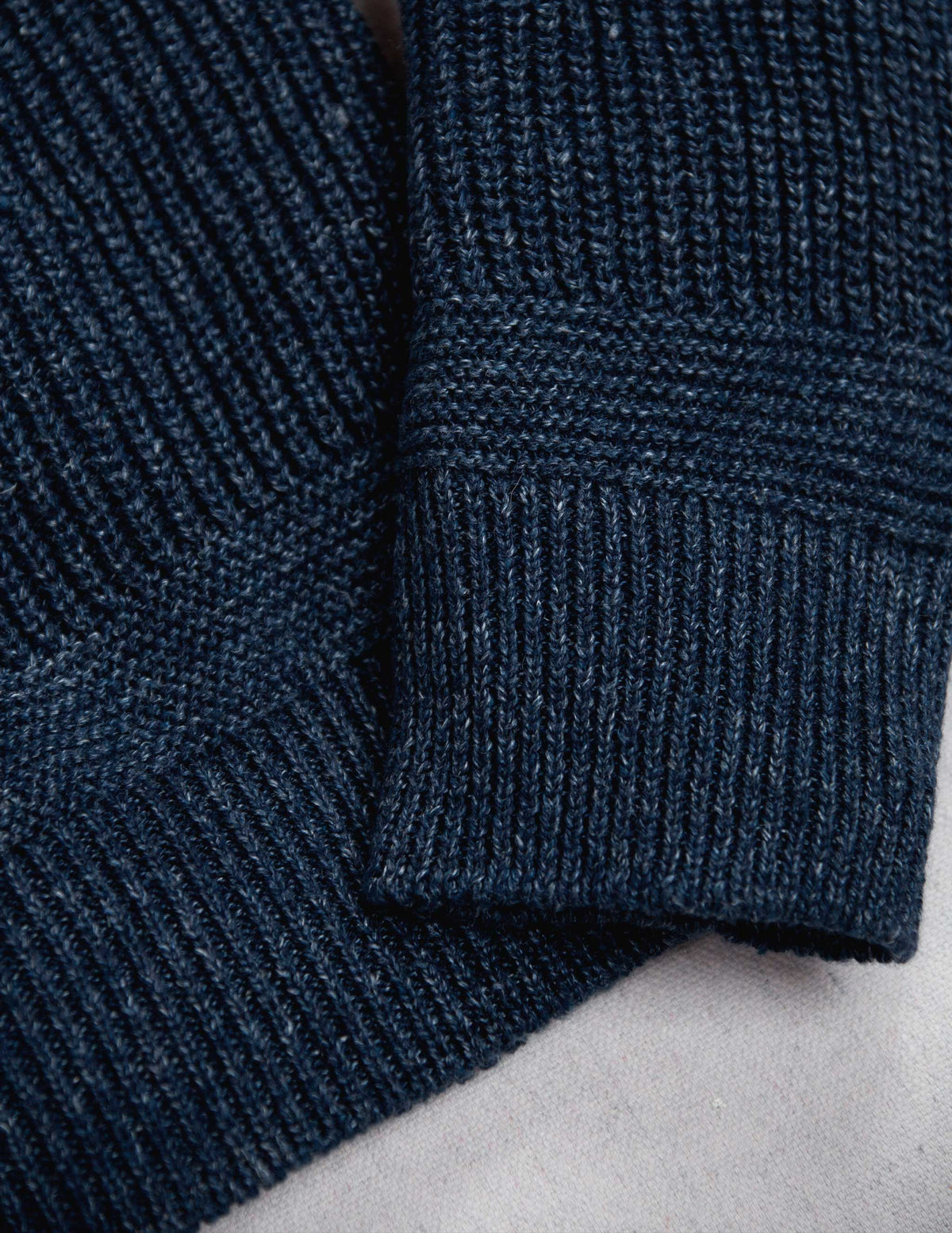 Rivay Porto Linen Cotton Sweater in Indigo