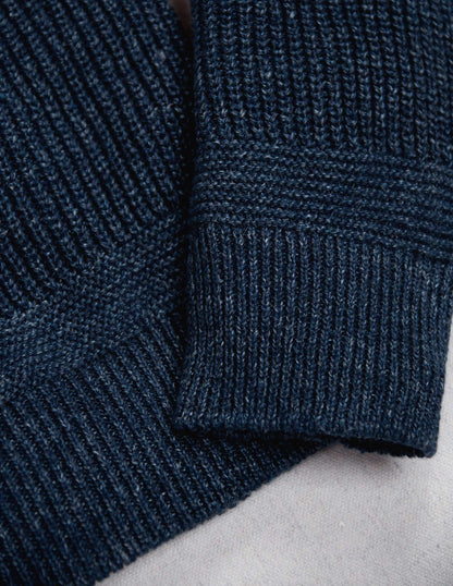 Rivay Porto Linen Cotton Sweater in Indigo