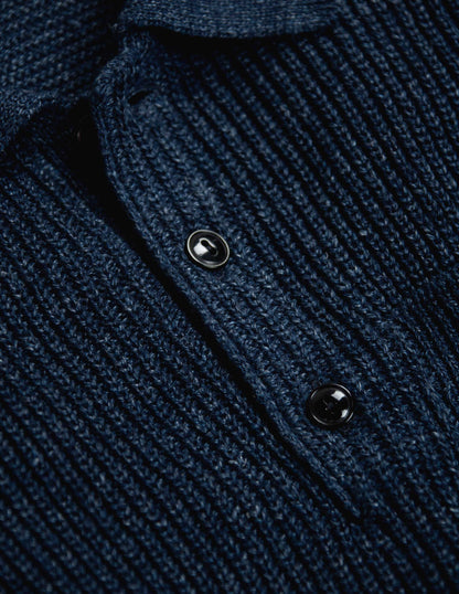 Rivay Porto Linen Cotton Sweater in Indigo