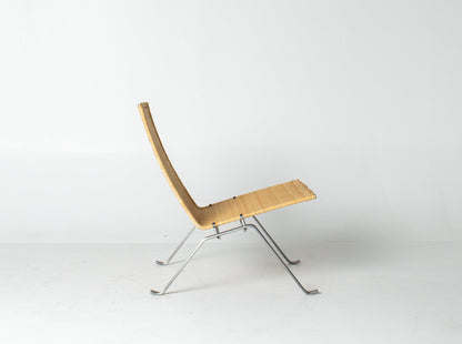 Poul Kjærholm PK22 Lounge Chair for Fritz Hansen in Woven Cane