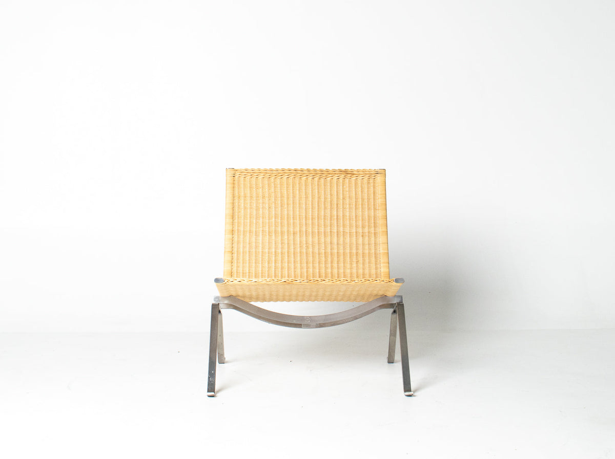 Poul Kjærholm PK22 Lounge Chair for Fritz Hansen in Woven Cane