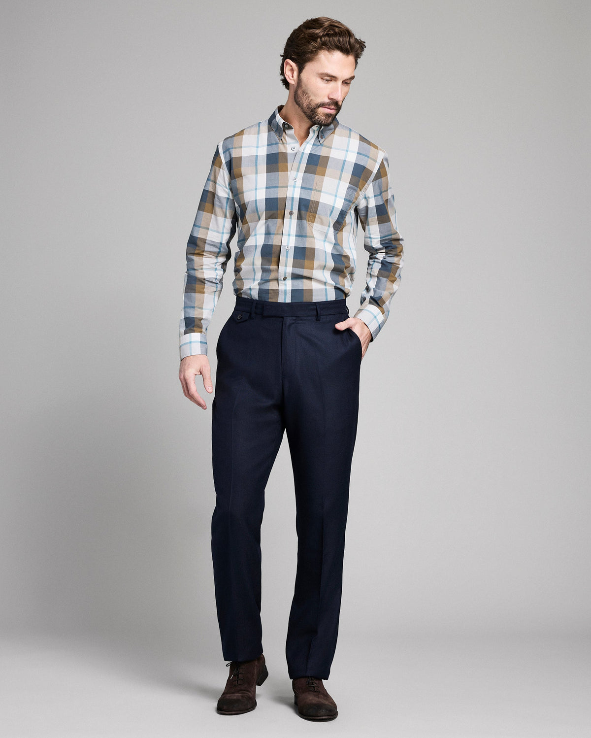 Billy Reid Bold Plaid Tuscumbia Shirt Button Down