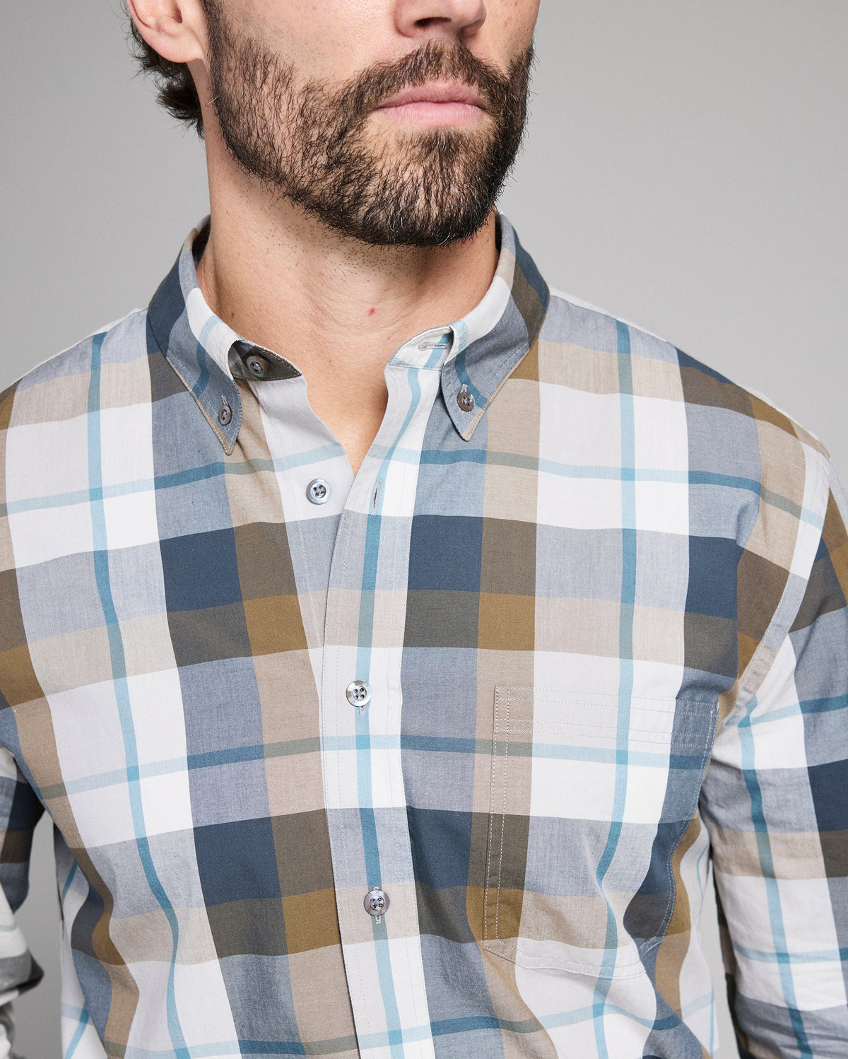 Billy Reid Bold Plaid Tuscumbia Shirt Button Down