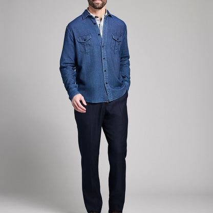 Billy Reid Cotton Dobby Scout Shirt