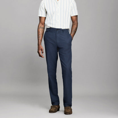Billy Reid Chambray Flat Front Pant
