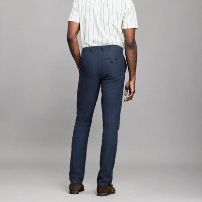 Billy Reid Chambray Flat Front Pant