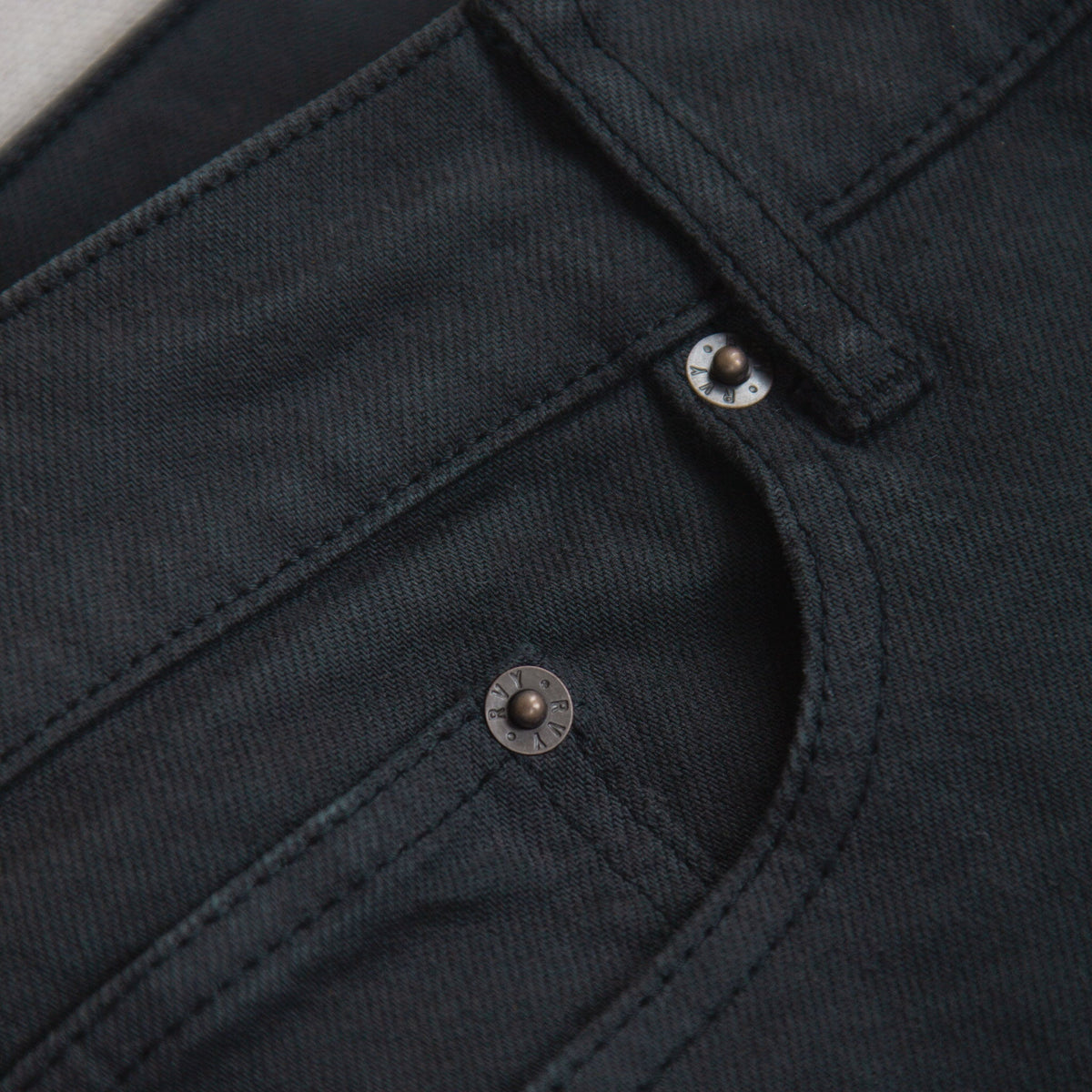 Rivay Wade Garment Dyed Washed Black Five Pocket Pant