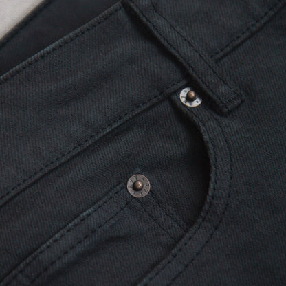 Rivay Wade Garment Dyed Washed Black Five Pocket Pant