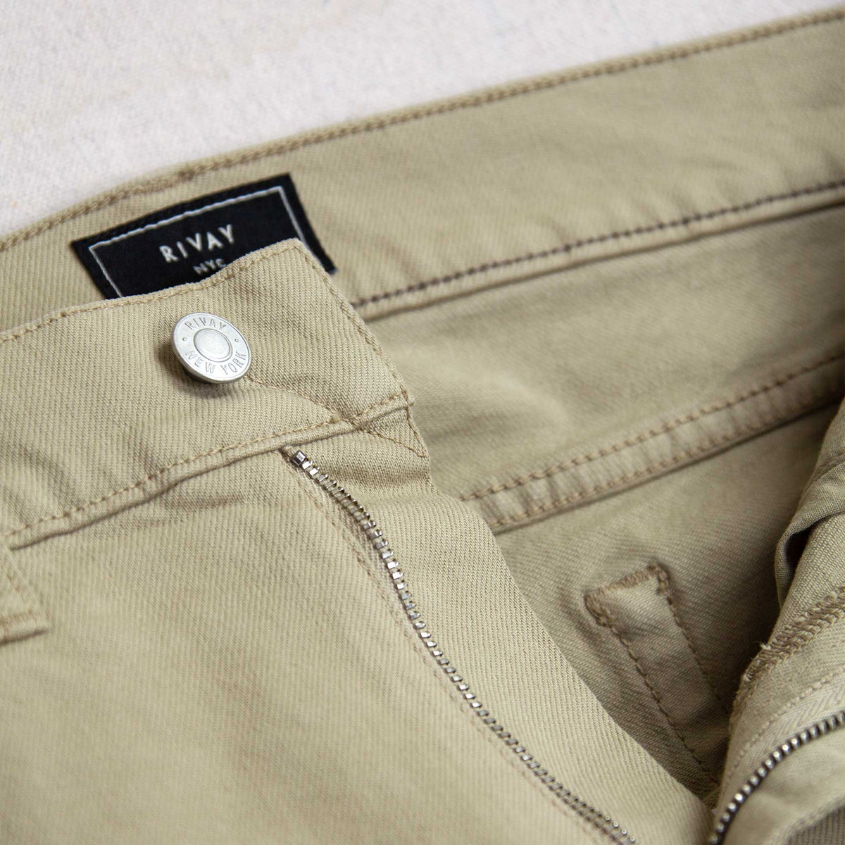 Rivay Wade Garment Dyed Sand Five Pocket Pant