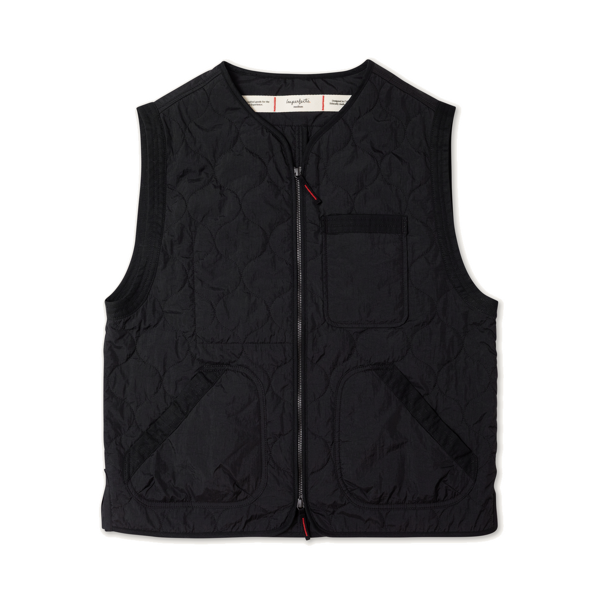 Shokunin Vest in Quilted Nylon Obsidian