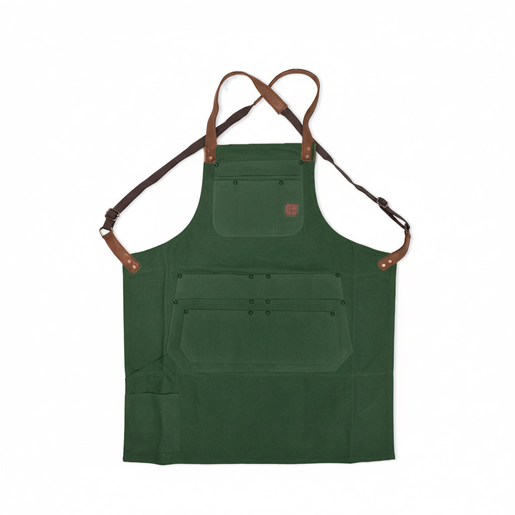 Iron & Resin Canvas Shop Apron Olive O S