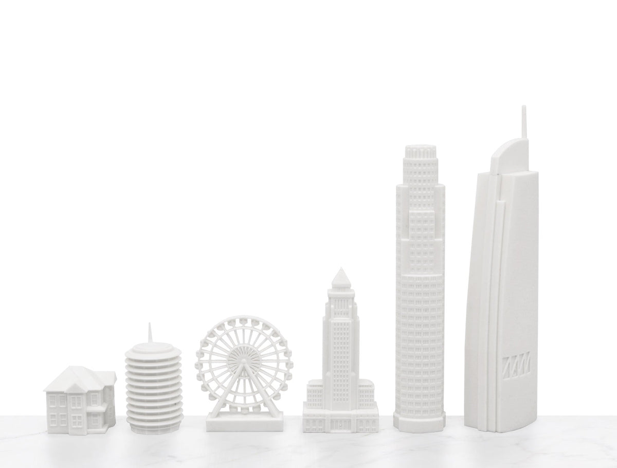 New York Vs. Los Angeles Marble Board Chess Set