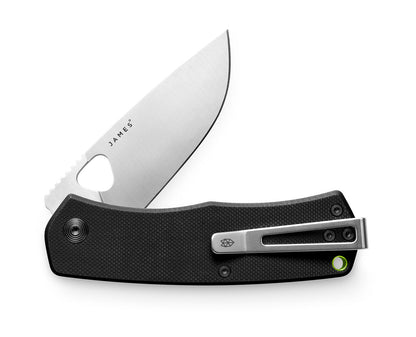 James Brand The Folsom Knife Black + Stainless Straight