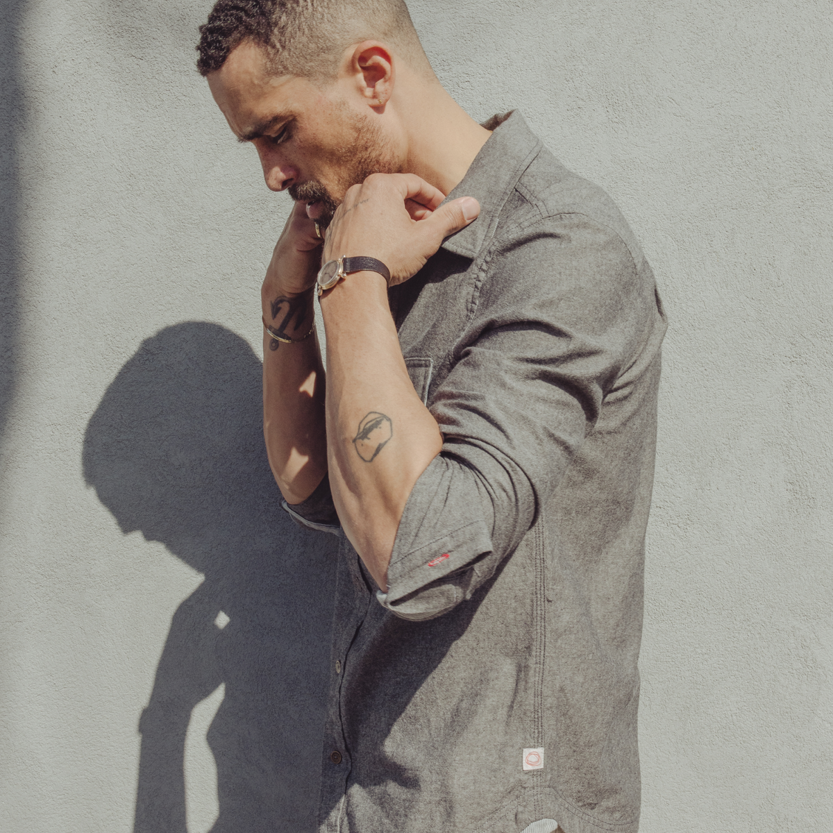 Imperfects Tradesman Button-Down in Chambray