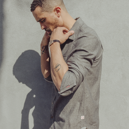 Imperfects Tradesman Button-Down in Chambray