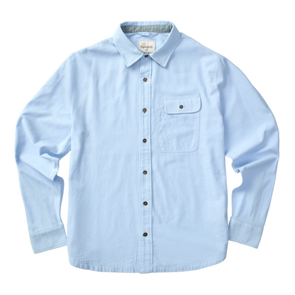 Imperfects Tradesman Button-Down in Chambray Beach Blue