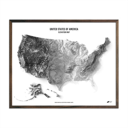USA Elevation Map Walnut