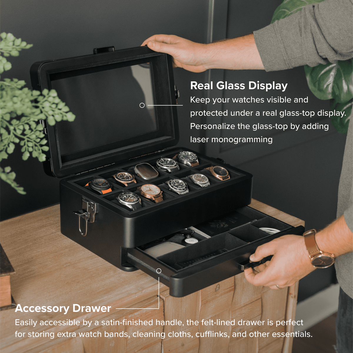 Case Elegance Military Edition Watch Box