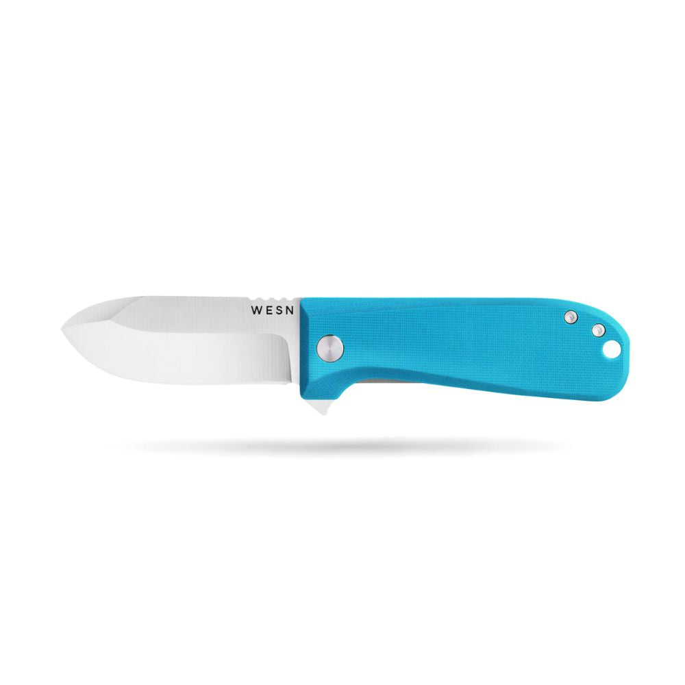 Wesn The Allman Pocket Knife Sky Blue G10