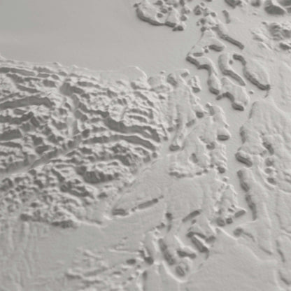 Washington 3D Raised Relief Map