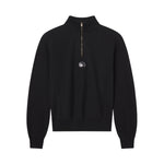 AARON LEVINE HALF ZIP SWEATSHIRT - BLACK