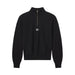 AARON LEVINE HALF ZIP SWEATSHIRT - BLACK