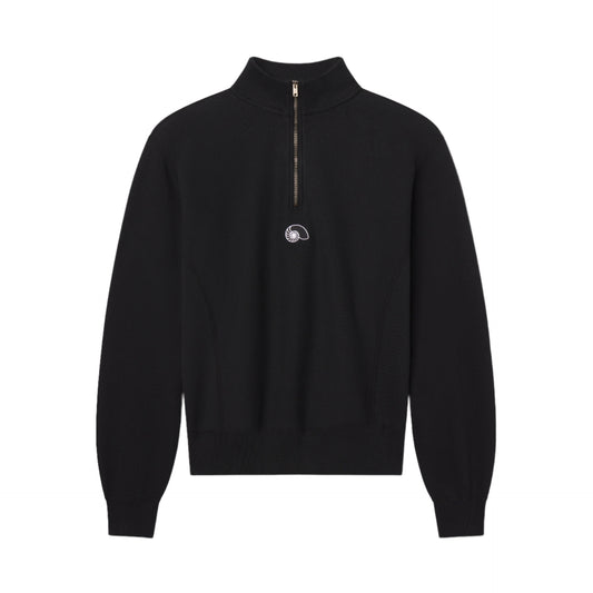 AARON LEVINE HALF ZIP SWEATSHIRT BLACK