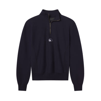 AARON LEVINE HALF ZIP SWEATSHIRT NAVY