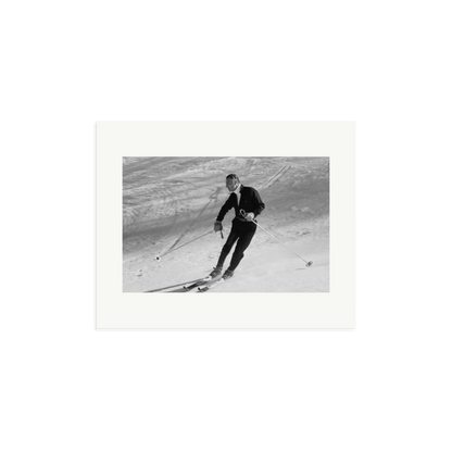 Gianni Agnelli Skiing Framed Print Print Only Medium