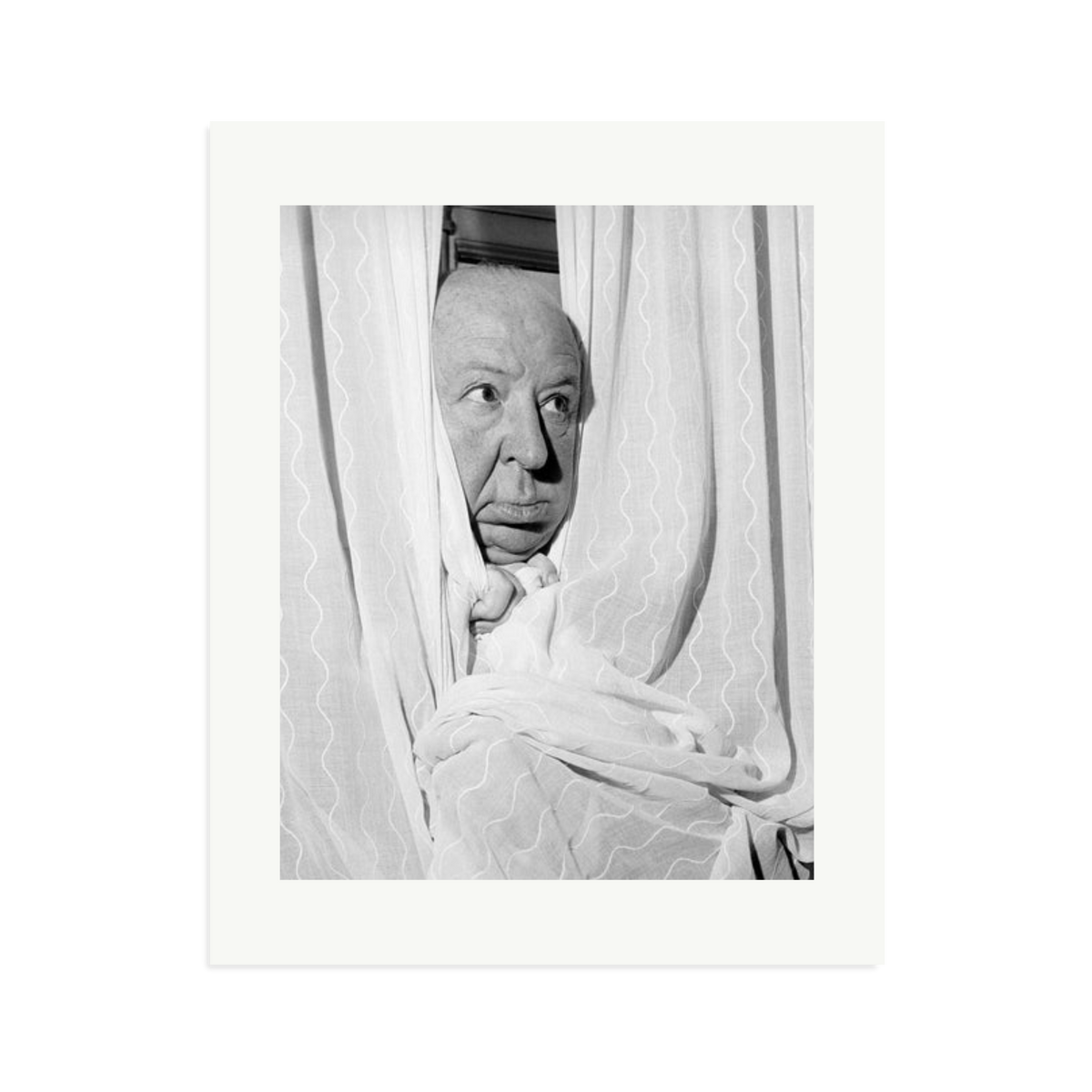 Alfred Hitchcock at the Claridges Hotel Framed Print Print Only XL