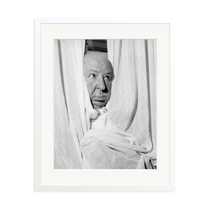Alfred Hitchcock at the Claridges Hotel Framed Print White XL