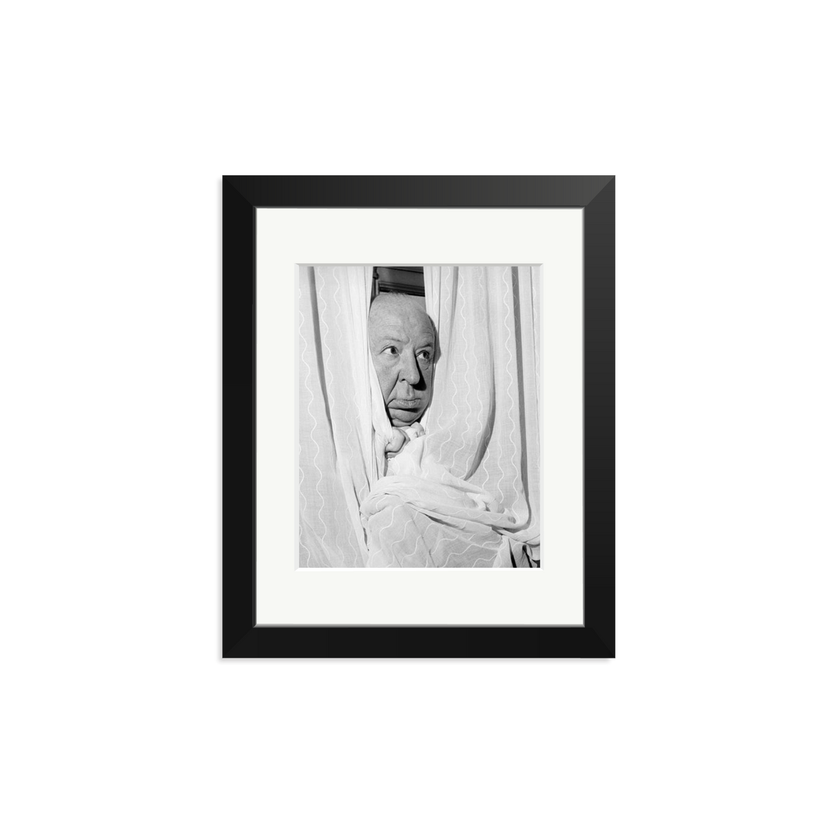 Alfred Hitchcock at the Claridges Hotel Framed Print Black Small