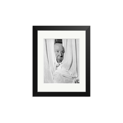Alfred Hitchcock at the Claridges Hotel Framed Print Black Small