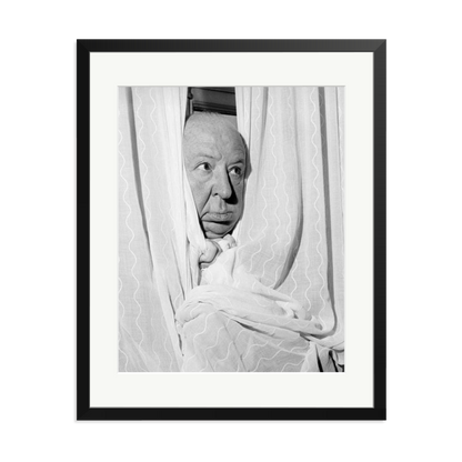 Alfred Hitchcock at the Claridges Hotel Framed Print Black XL