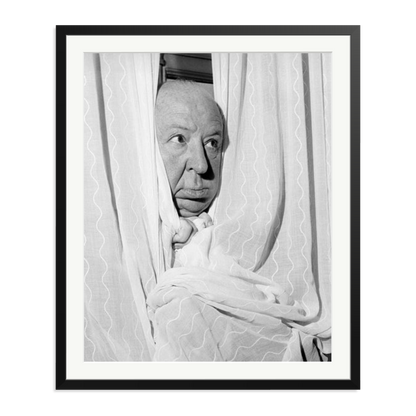 Alfred Hitchcock at the Claridges Hotel Framed Print Black XXL