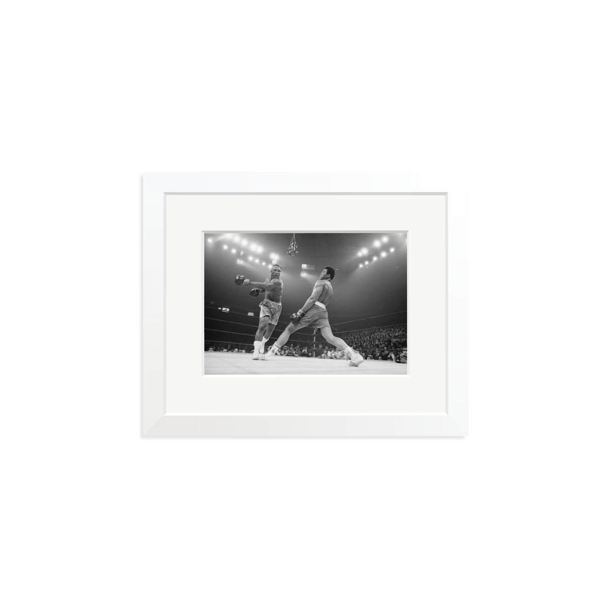 Ali Dodging a Punch From Frazier White Small